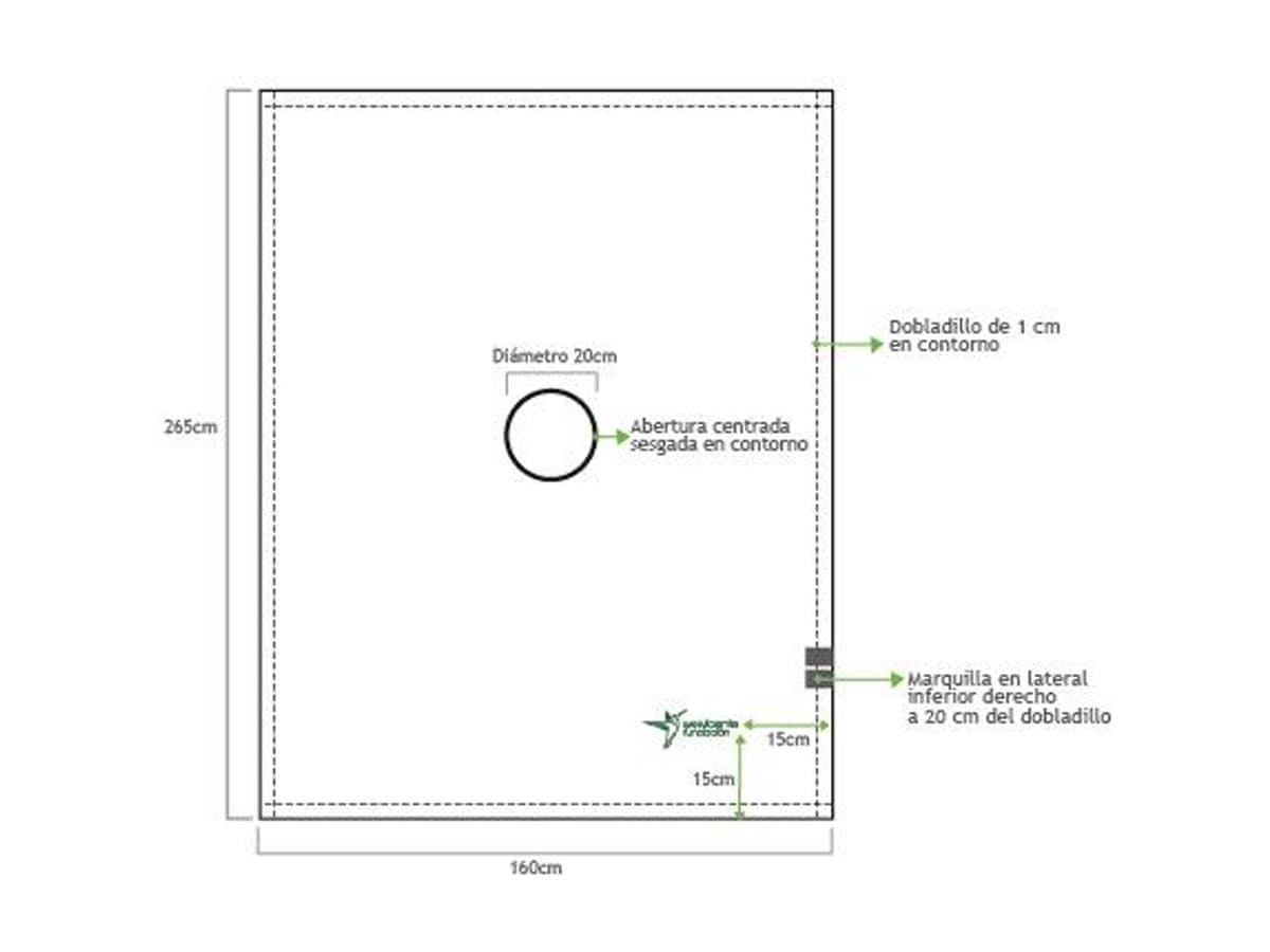 Plano del campo de ojo con su abertura circular